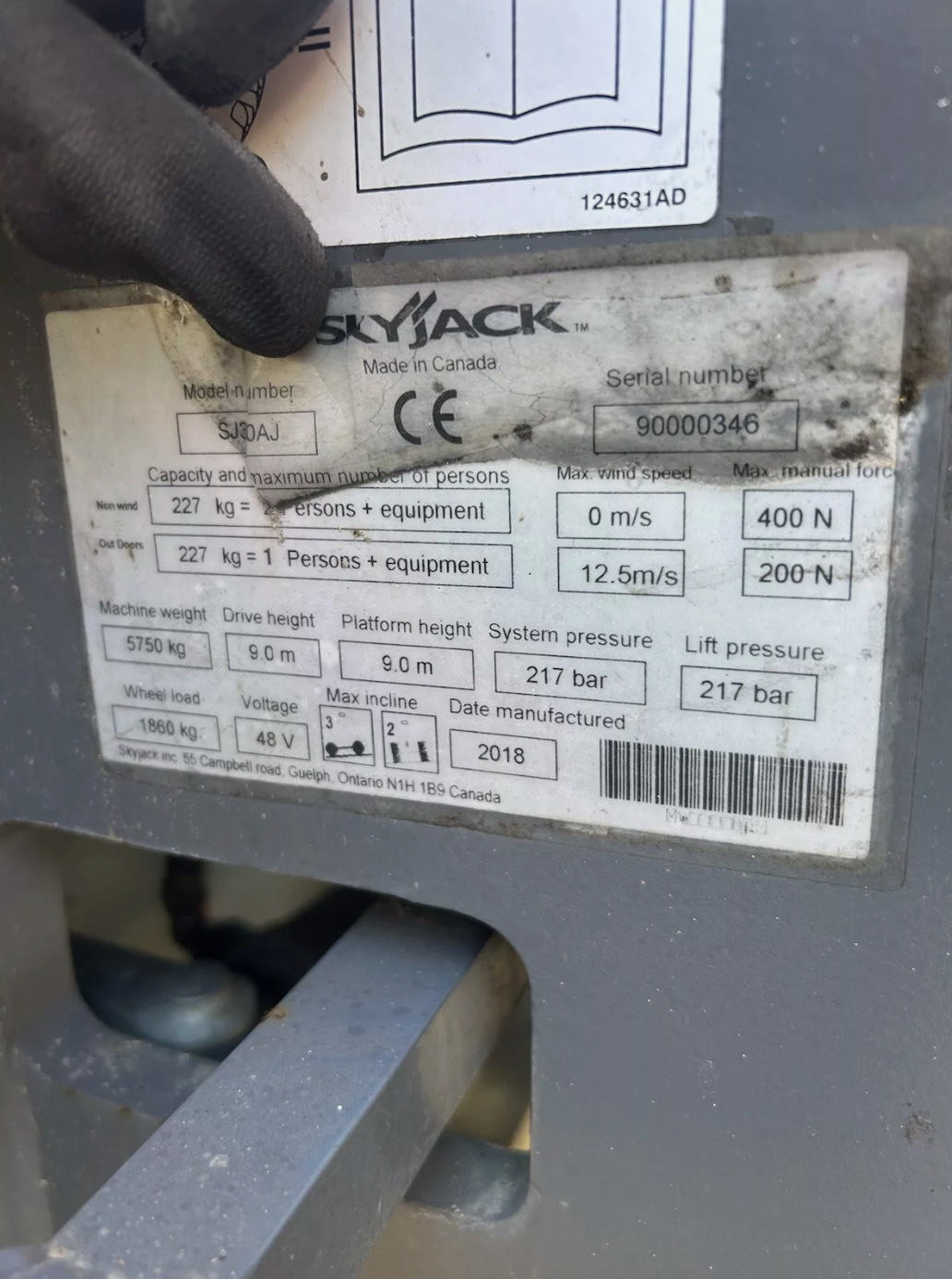 Skyjack SJ30 ARJE Electric Articulating Boom Lift Scissor Lift Access Platform