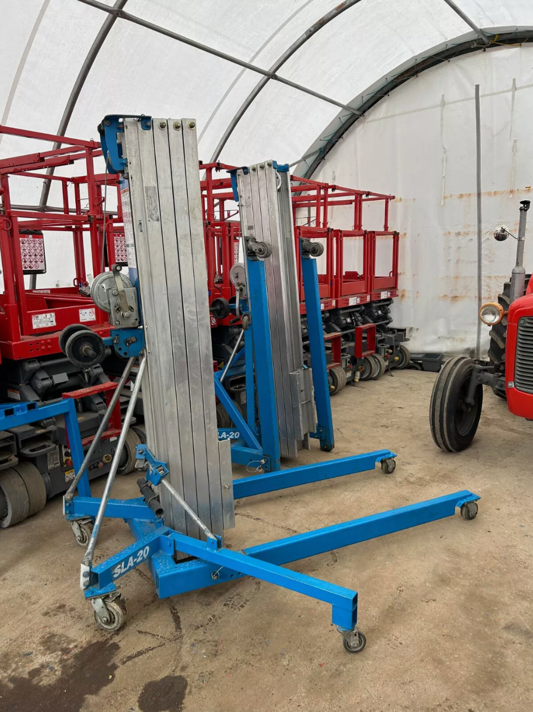 Genie SLA20 Material Lift with LOLER Re-Roped RSJ Beam Lifter