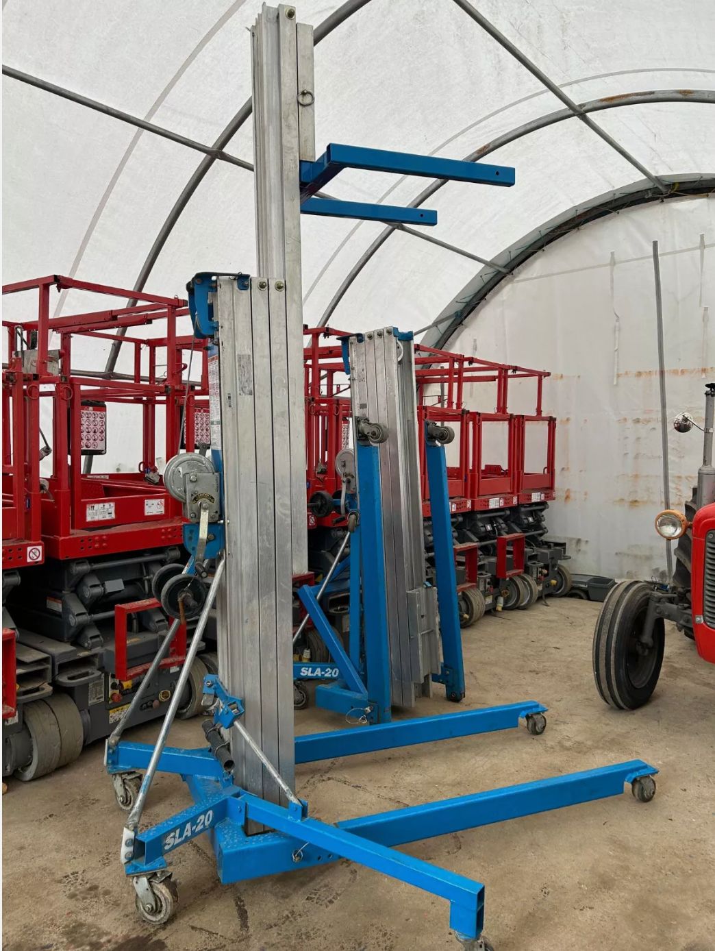 Genie SLA20 Material Lift with LOLER Re-Roped RSJ Beam Lifter