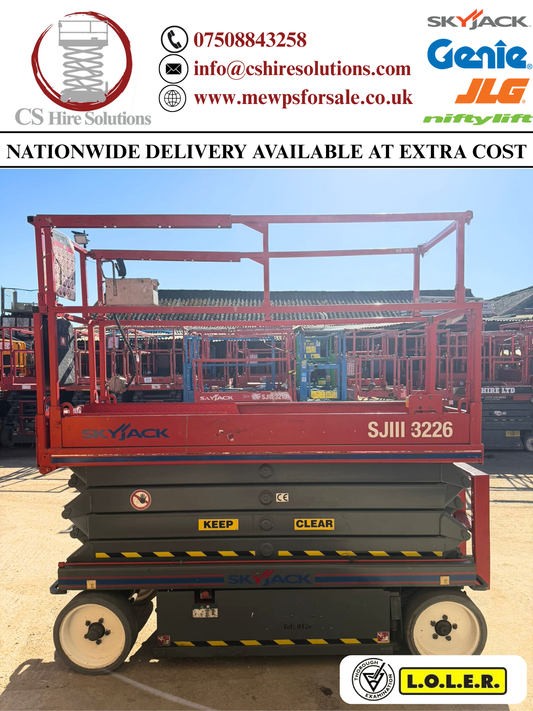 2012 Skyjack SJ3226 Scissor Lift Access Platform MEWP (Genie,JLG)