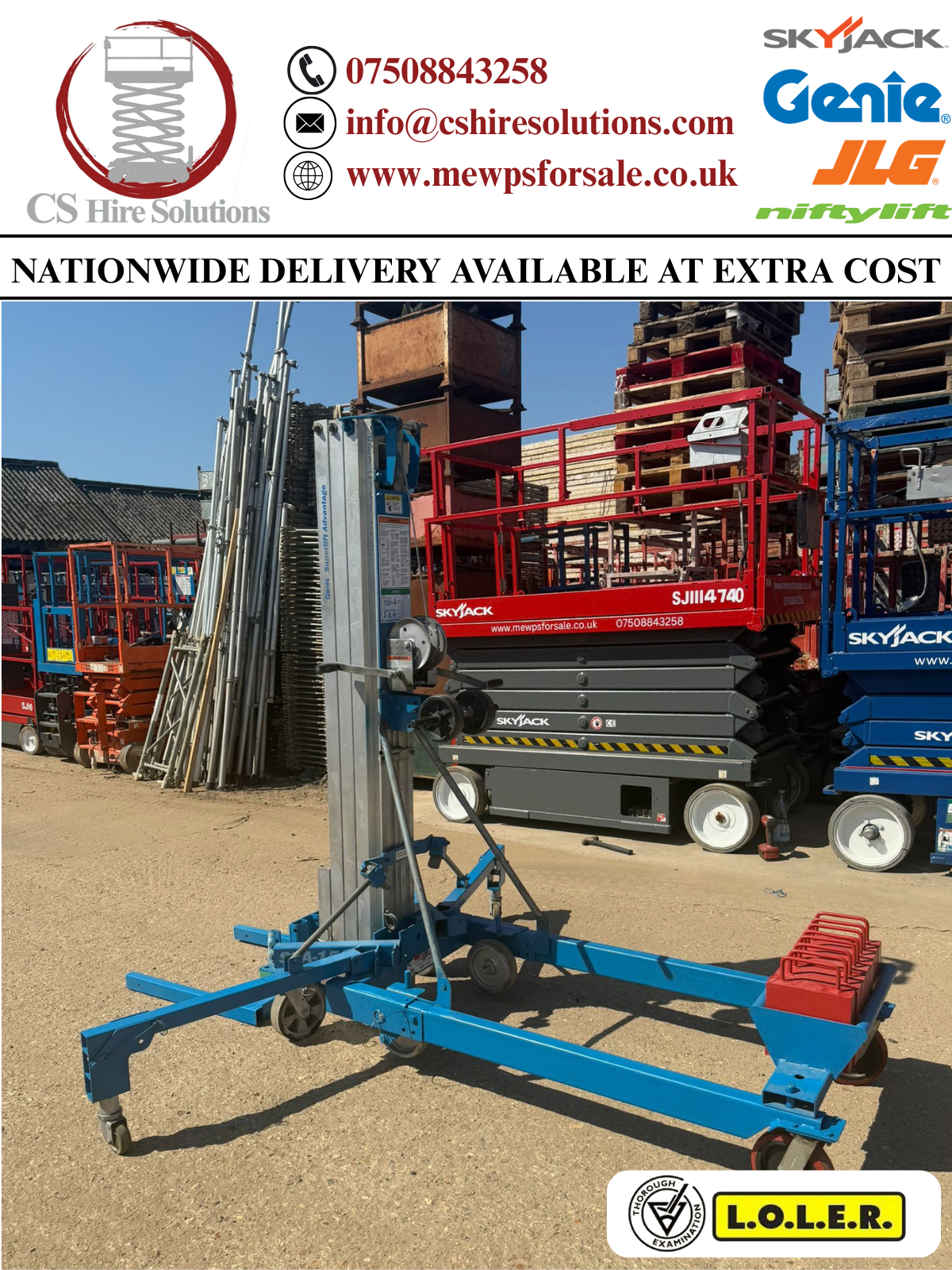 Genie SLK15 Counter Balance Superlift Material Lift