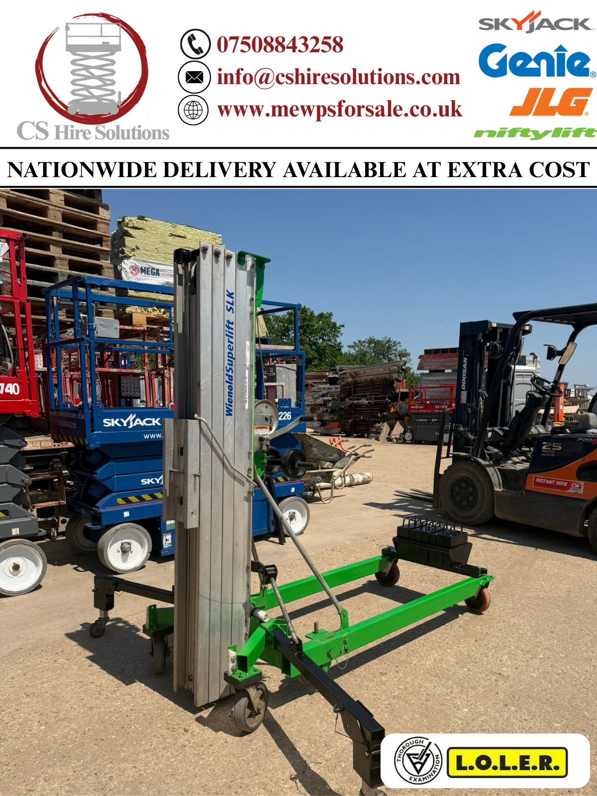 2016 Genie SLK20 Counter Balance Superlift Material Lift