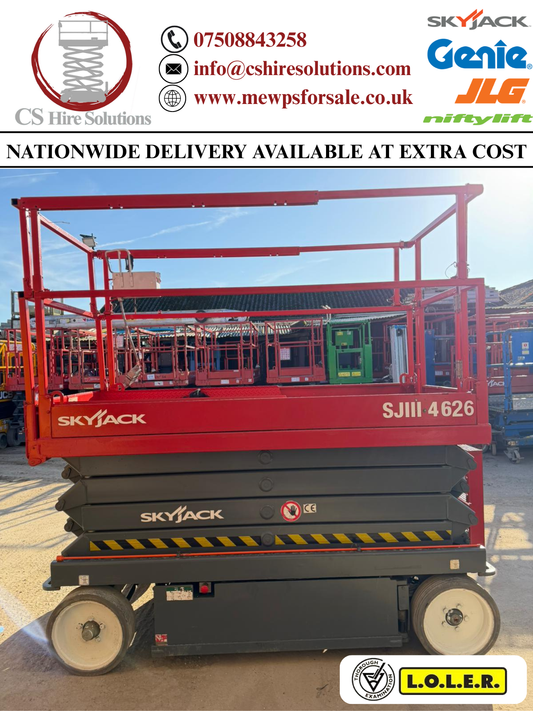 2017 Skyjack SJ4626 Scissor Lift Access Platform MEWP (Genie,JLG)