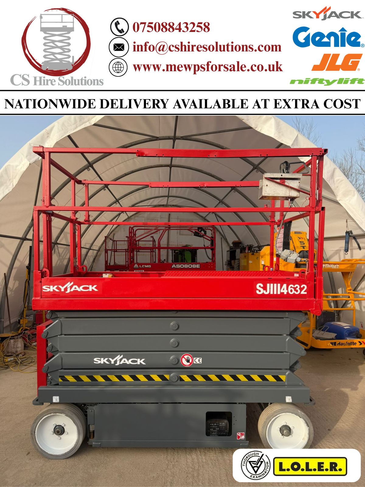 2017 Skyjack SJ4632 Scissor Lift Access Platform MEWP (Genie,JLG)