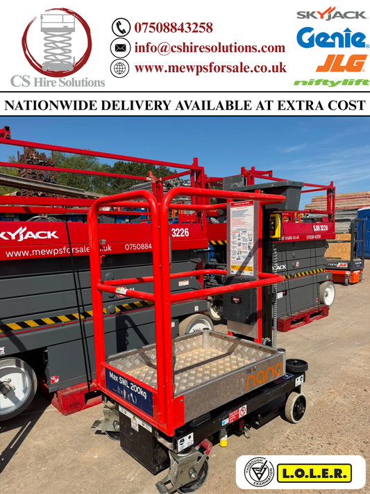 2019 Nano Lift Scissor Lift Power Tower Genie, JLG, Skyjack MEWP