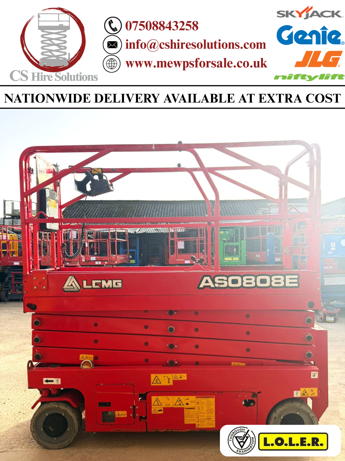 2021 LGMG AS0808E Scissor Lift Access Platform MEWP
