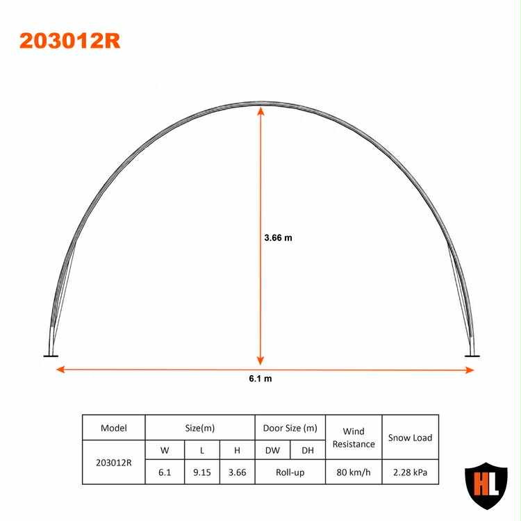 BRAND NEW Single Truss Arch Storage Shelter W6mxL9mxH3.6m (Storage Tent)