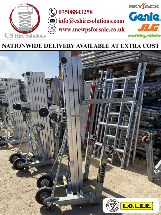 455kg Sumner SL10 Material Lift (Genie Lift) supplied with LOLER.