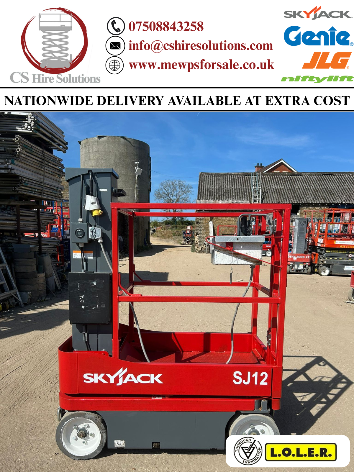 Skyjack SJ12 Scissor Lift Access Platform (Genie,Skyjack JLG,JCB) MEWP