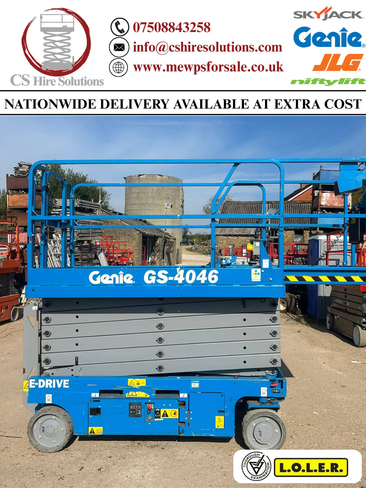 2021 Genie GS-4046 E-Drive Electric Scissor Lift, Access Platform (Skyjack, JCB,JLG)