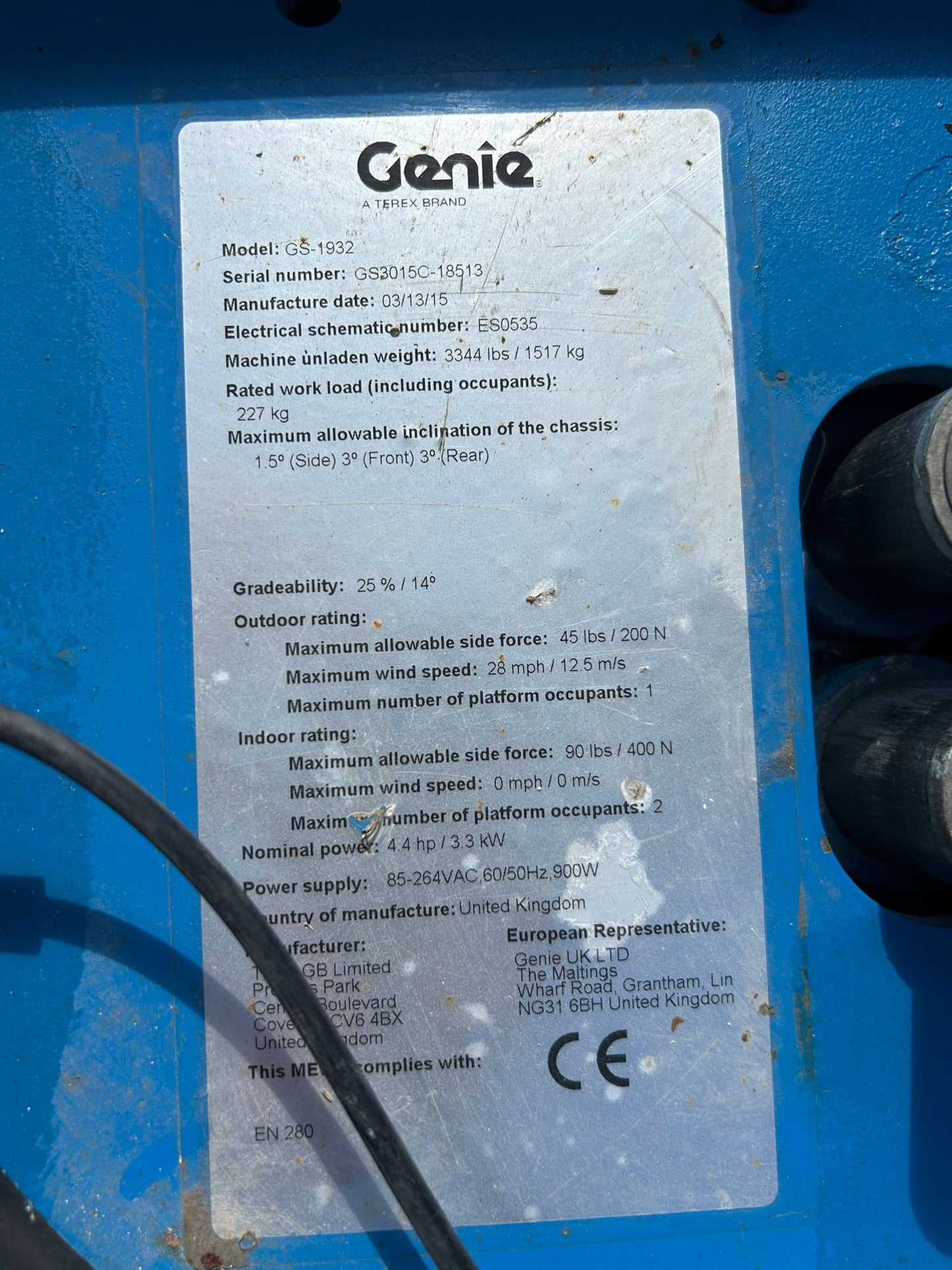 2015 Genie 1930 Scissor Lift Access Platform Skyjack 3219 (Skyjack,JCB)