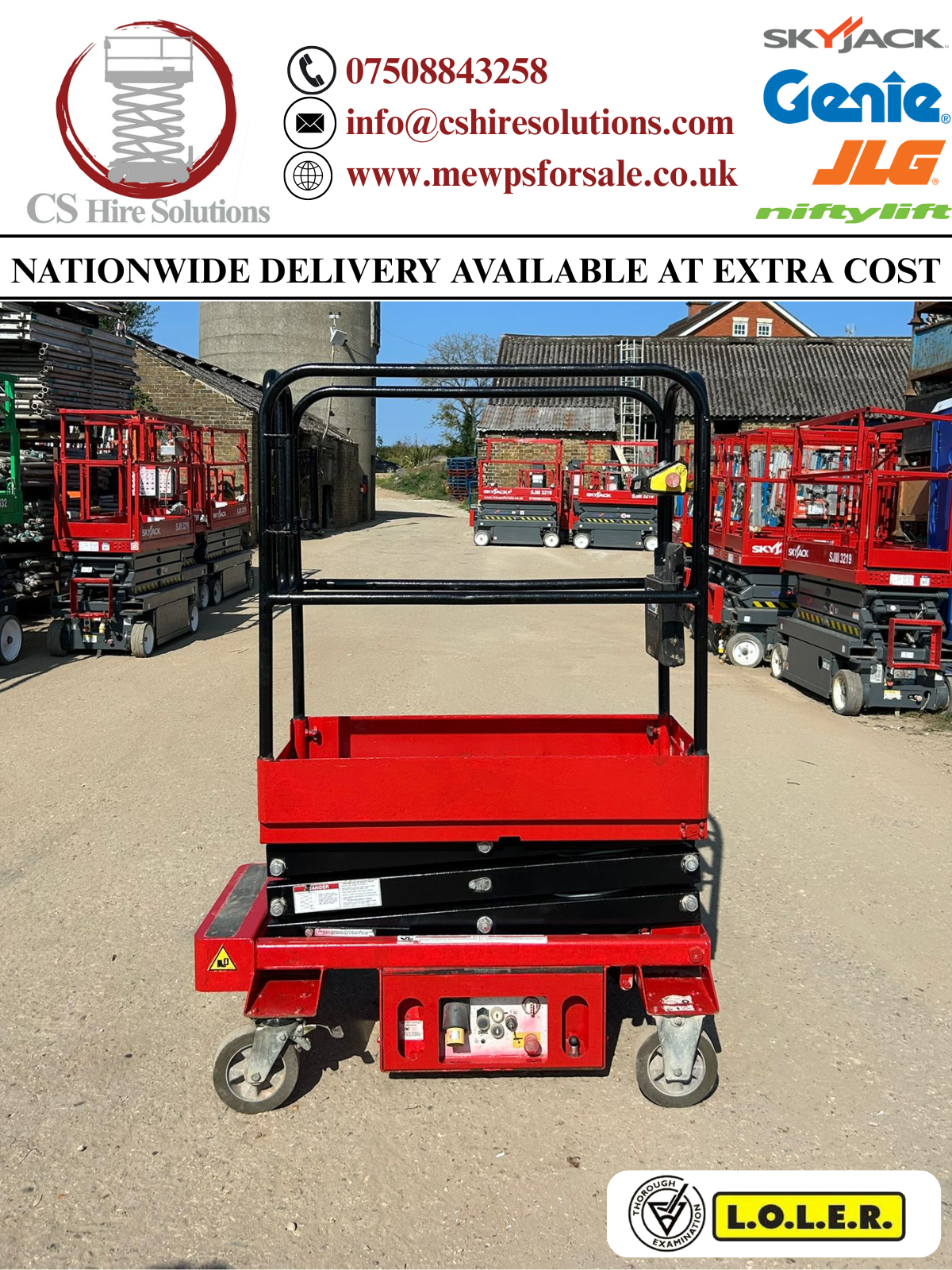 Pop-Up PRO 10 Scissor lift 5.0m WH (Genie,Skyjack , JLG)