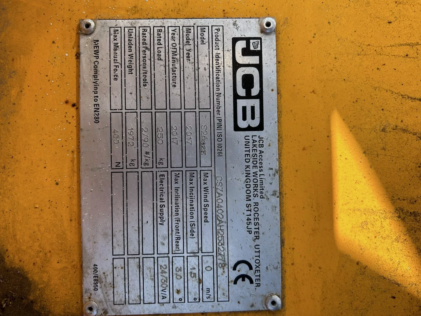JCB SE2632E Electric Scissor Lift Access Platform Cheery Picker (Genie,Skyjack)