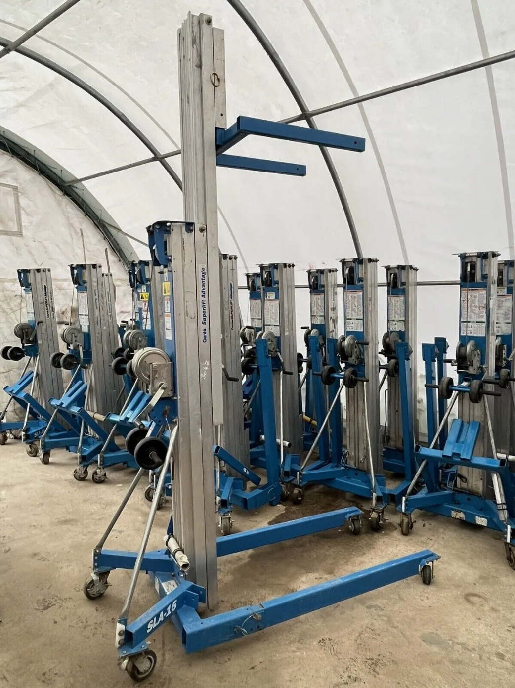 Genie SLA 15 Material Lift with LOLER Re-Roped RSJ Beam Lifter