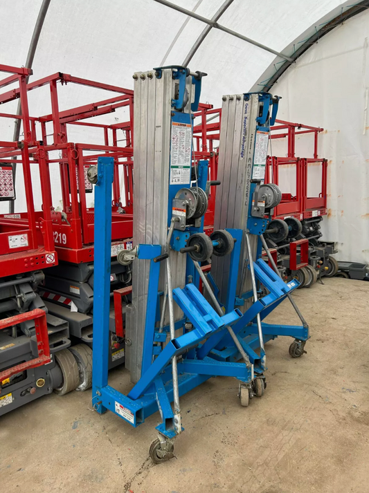 Genie SLA20 Material Lift with LOLER Re-Roped RSJ Beam Lifter
