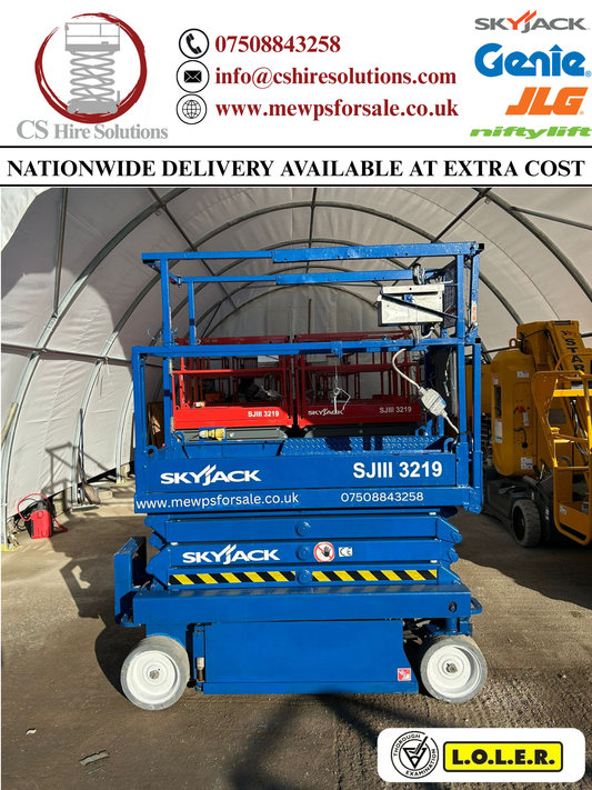 2012 Skyjack SJ3219 7.8m Scissor Lift Access Platform MEWP (Genie, JLG)