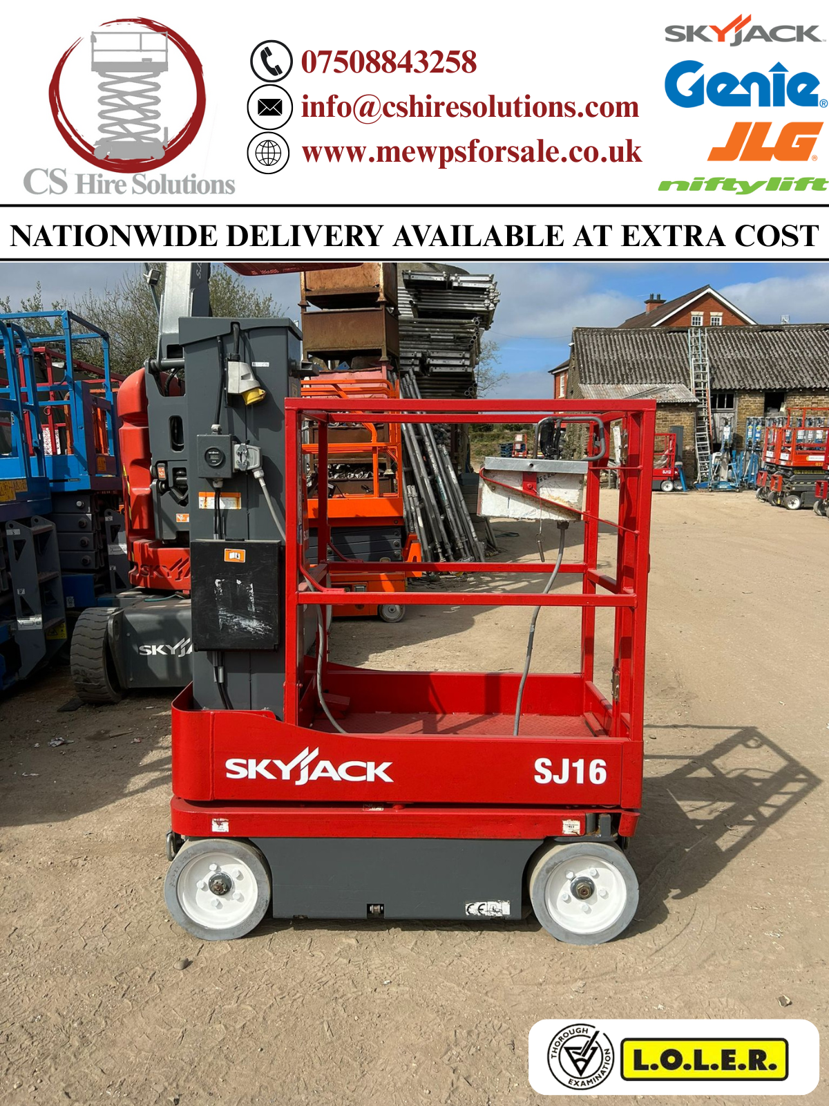 2014 SKYJACK SJ16 Runabout Personnel Lift Scissor Lift Access Platform Genie