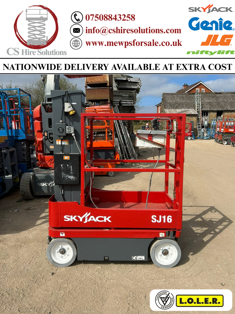 2014 SKYJACK SJ16 Runabout Personnel Lift Scissor Lift Access Platform ...
