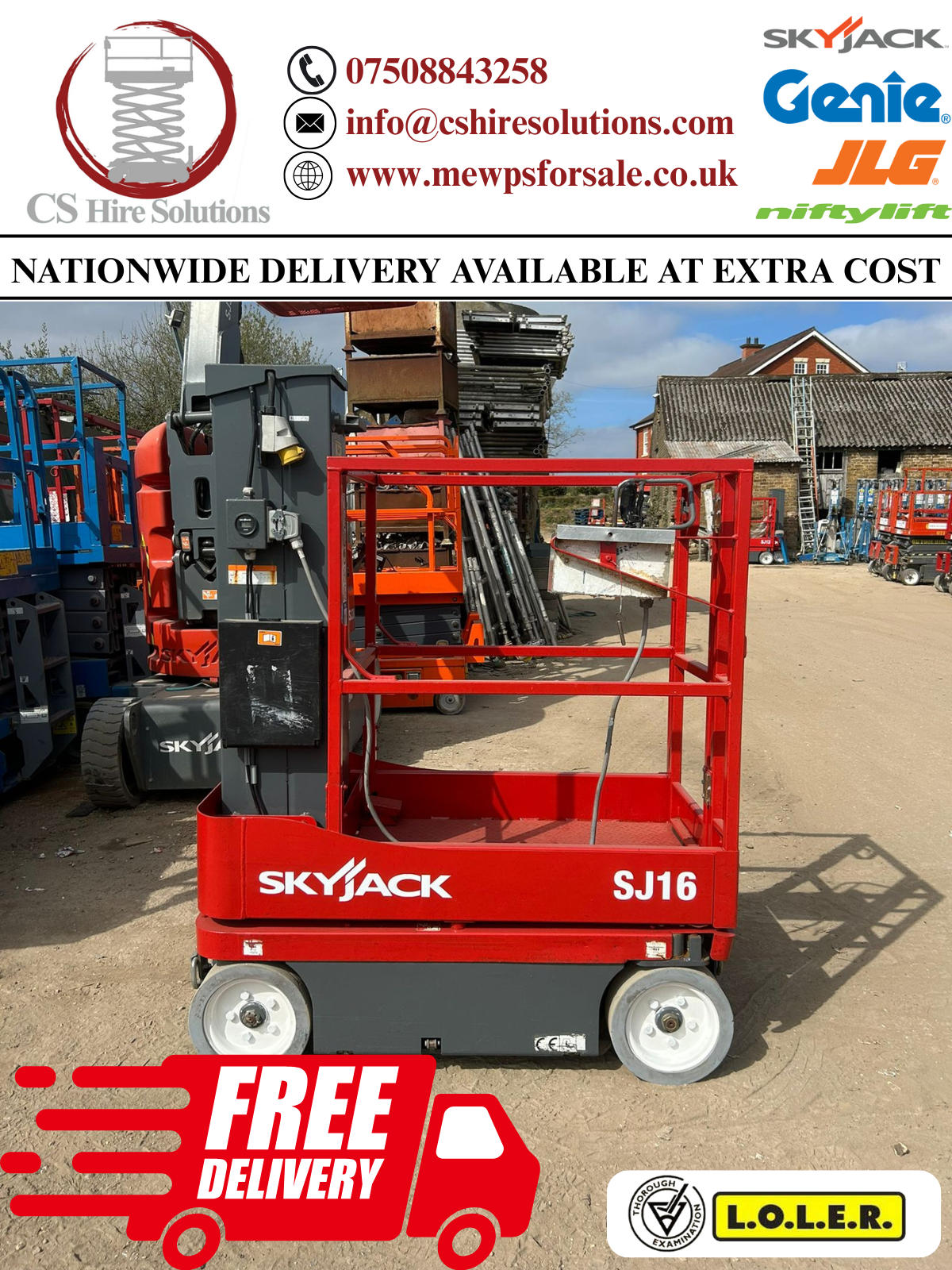 2014 SKYJACK SJ16 Runabout Personnel Lift Scissor Lift Access Platform Genie
