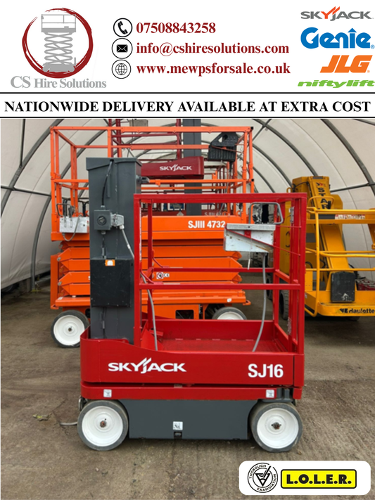 2019 SKYJACK SJ16 Runabout Personel Scissor Lift Access Platform Genie, Skyjack
