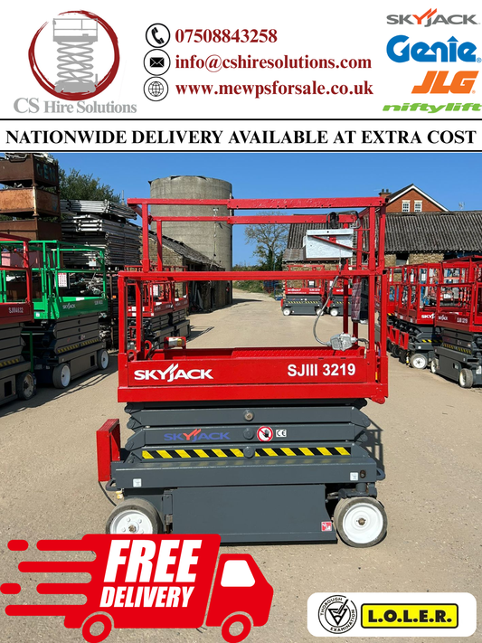 2016 7.8m Skyjack SJ3219 Scissor Lift Access Platform (Genie,JLG,JCB) MEWPS