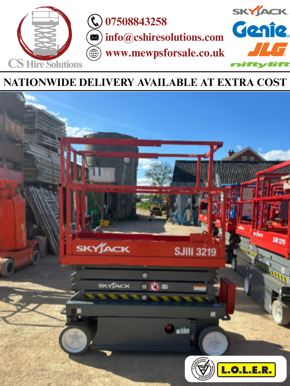 2017 Skyjack SJ3219 Scissor Lift Access Platform MEWP (Genie, JLG, Snorkel)