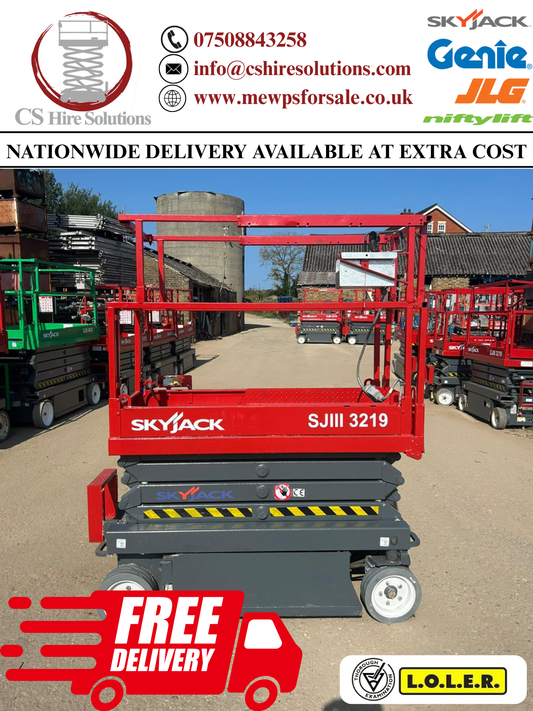 2018 Skyjack SJ3219 7.8m Scissor Lift Access Platform ( Genie, JLG) MEWP