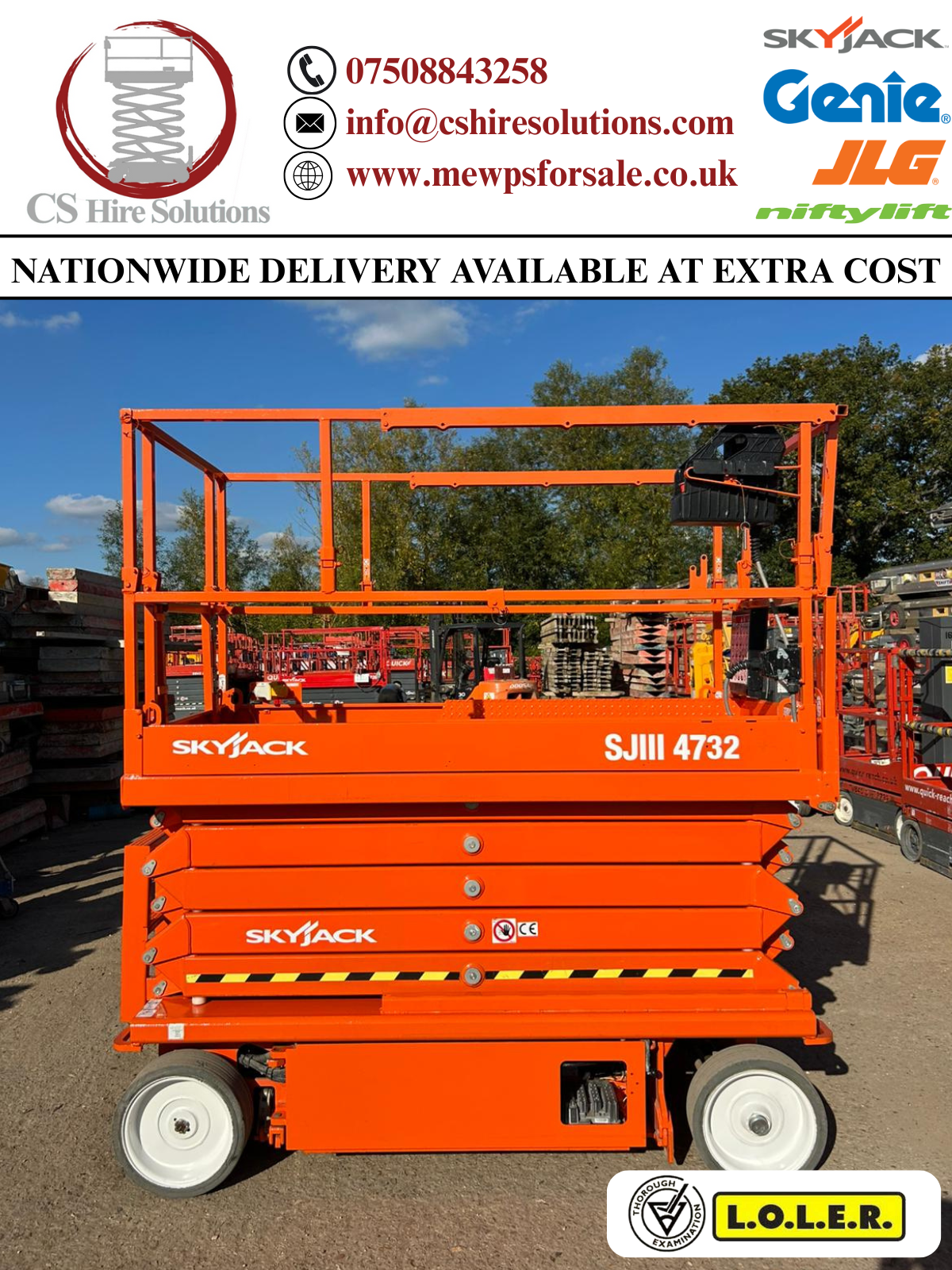 2020 Skyjack SJ4732 Electric Scissor Lift Access Platform Boom Lift (Genie,JLG)