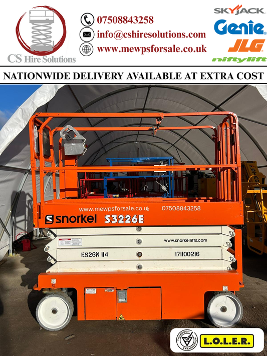 2017 Snorkel S3226E Scissor lift, Access platform, Skyjack, Genie, JLG