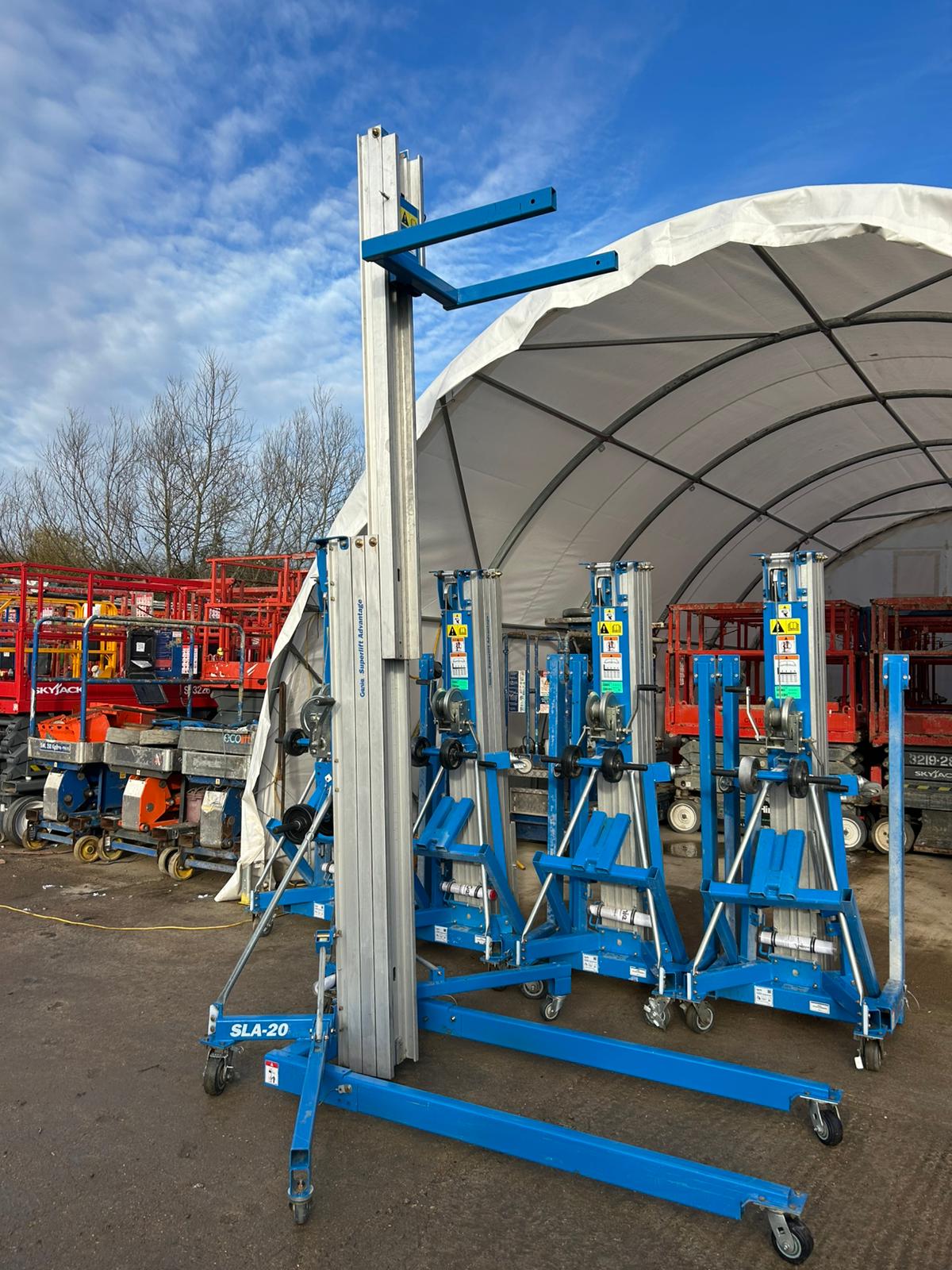 2022 Genie SLA20 Material Lift with LOLER Re-Roped RSJ Beam Lifter