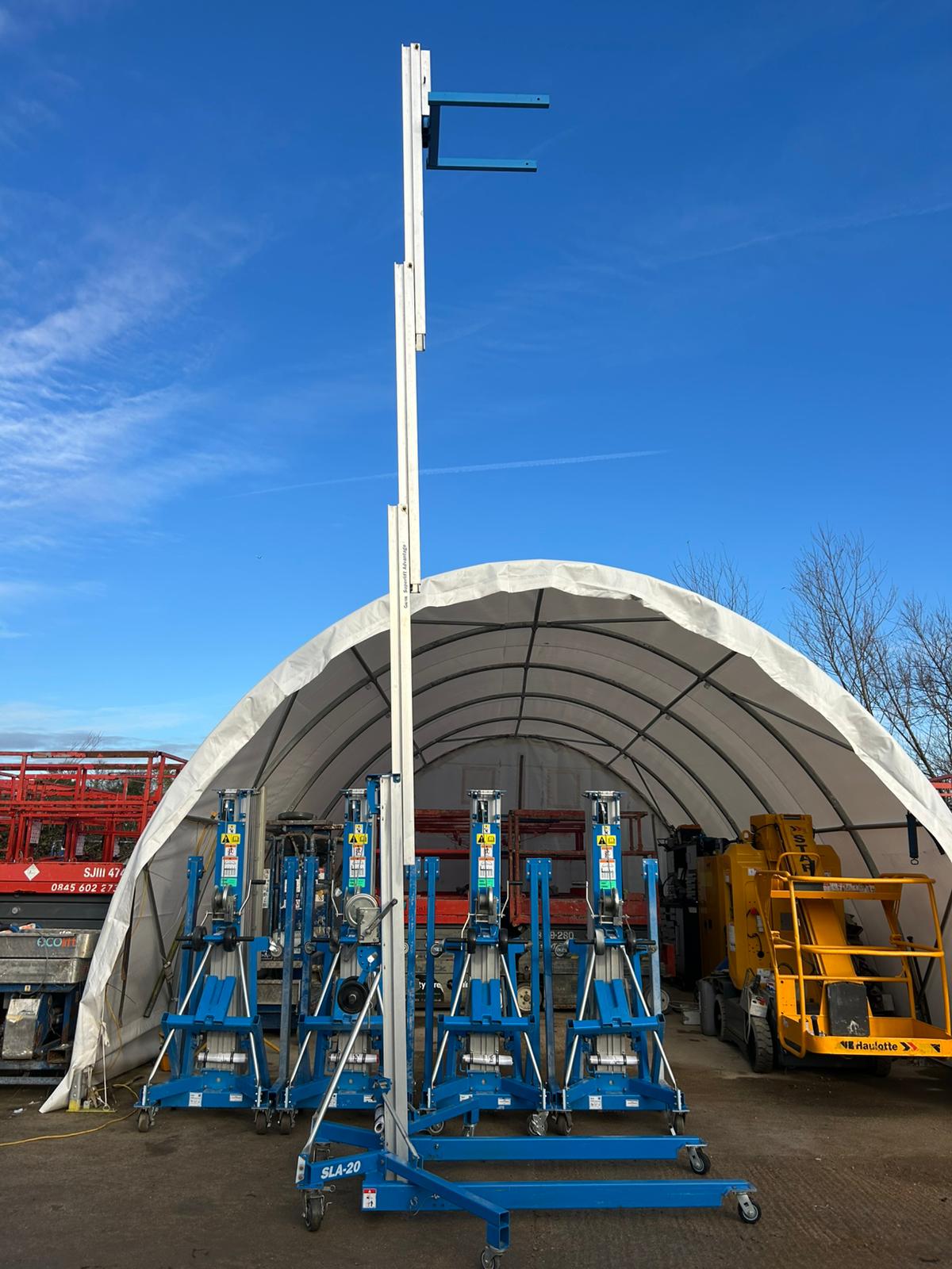 2022 Genie SLA20 Material Lift with LOLER Re-Roped RSJ Beam Lifter