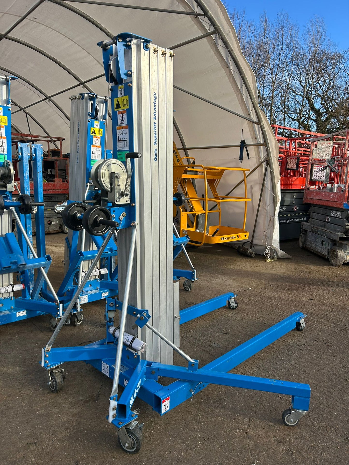 2022 Genie SLA20 Material Lift with LOLER Re-Roped RSJ Beam Lifter