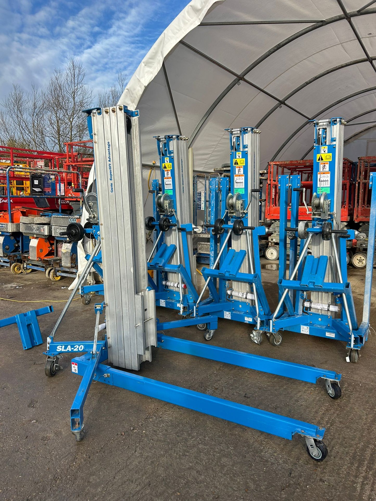 2022 Genie SLA20 Material Lift with LOLER Re-Roped RSJ Beam Lifter
