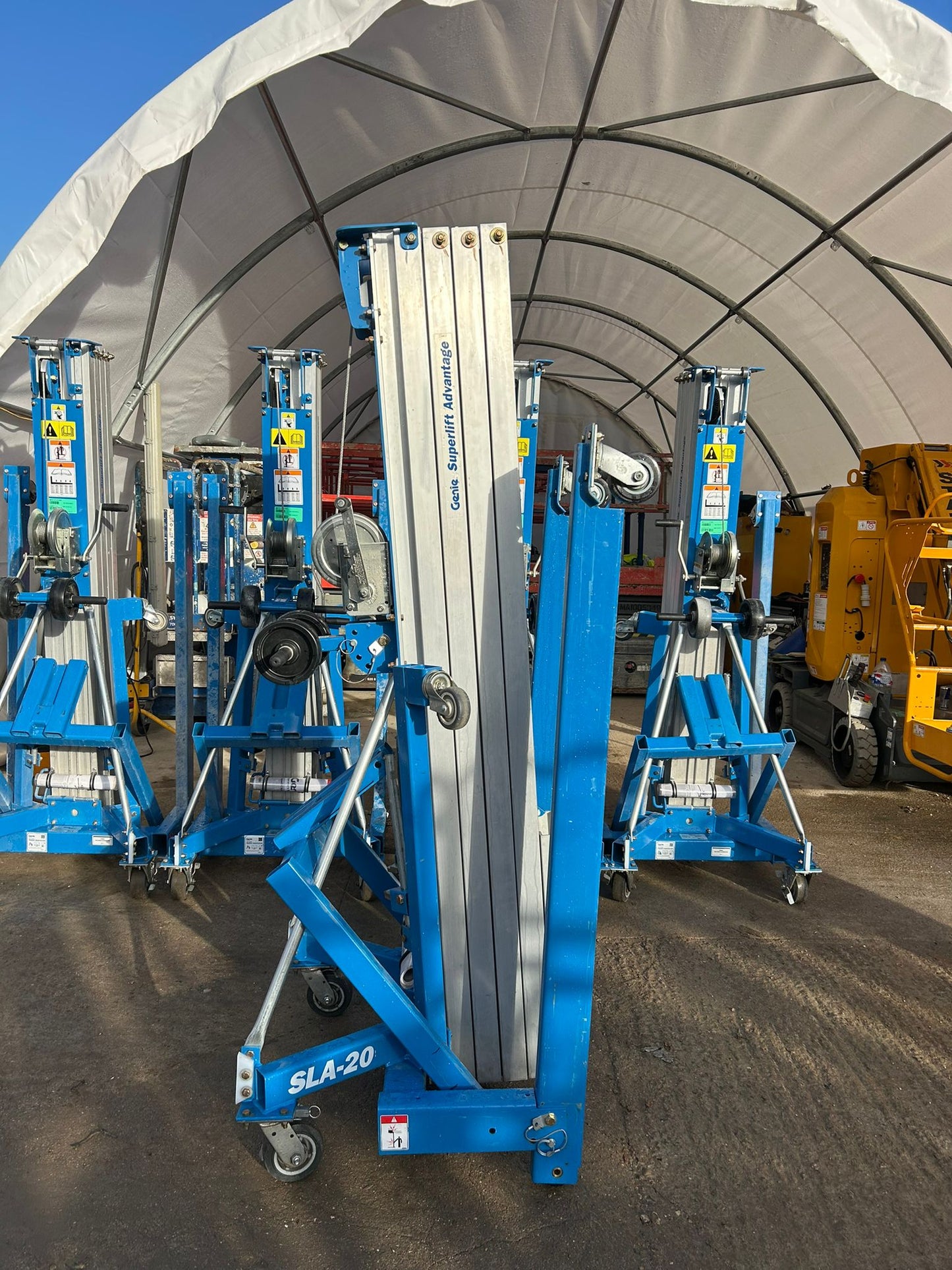 2022 Genie SLA20 Material Lift with LOLER Re-Roped RSJ Beam Lifter
