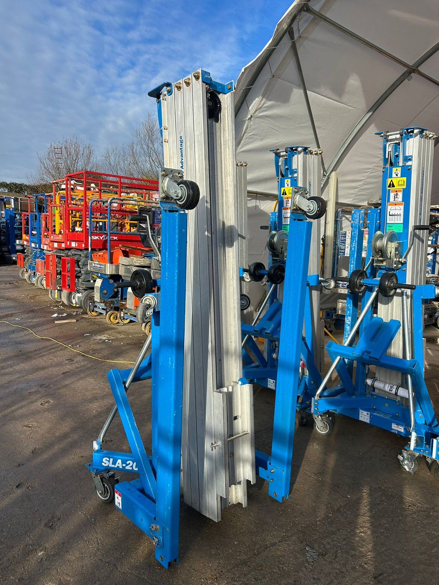 2022 Genie SLA20 Material Lift with LOLER Re-Roped RSJ Beam Lifter