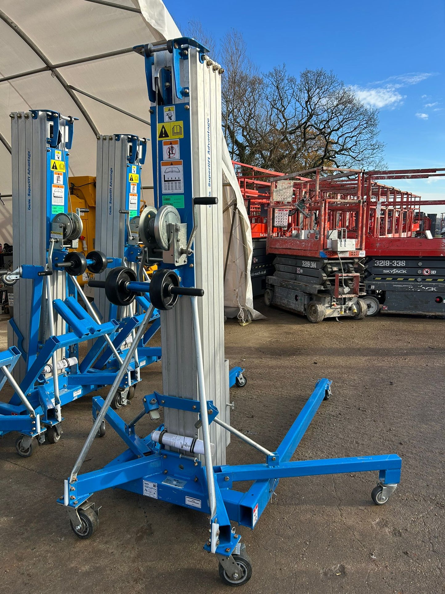 2022 Genie SLA20 Material Lift with LOLER Re-Roped RSJ Beam Lifter