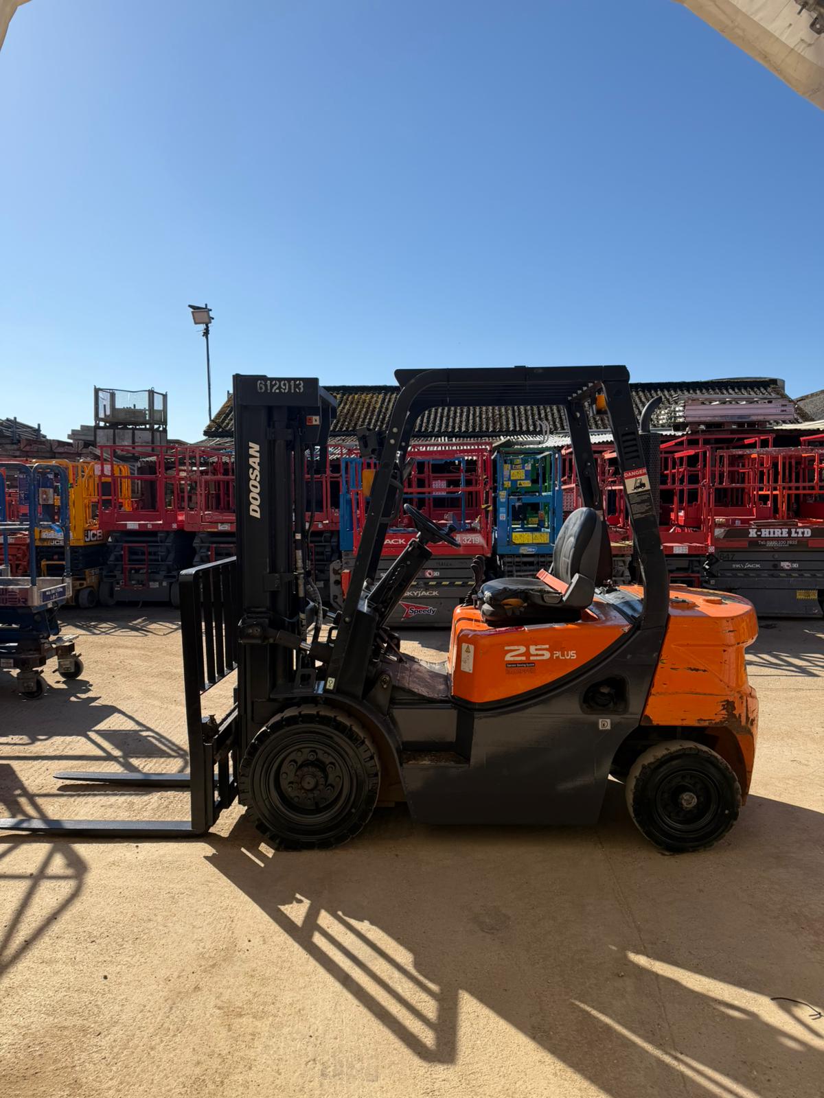 2020 Doosan D25GP Diesel Forklift Triple Mast Counterbalance (Toyota, Hyster, Linde)