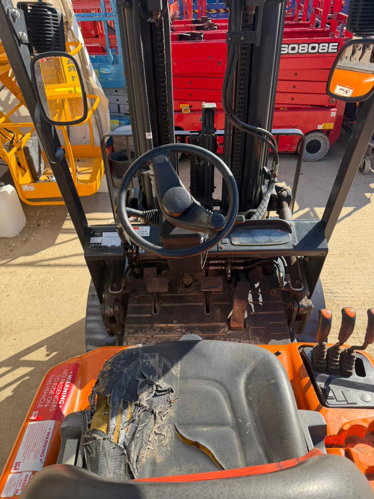 2020 Doosan D25GP Diesel Forklift Triple Mast Counterbalance (Toyota, Hyster, Linde)