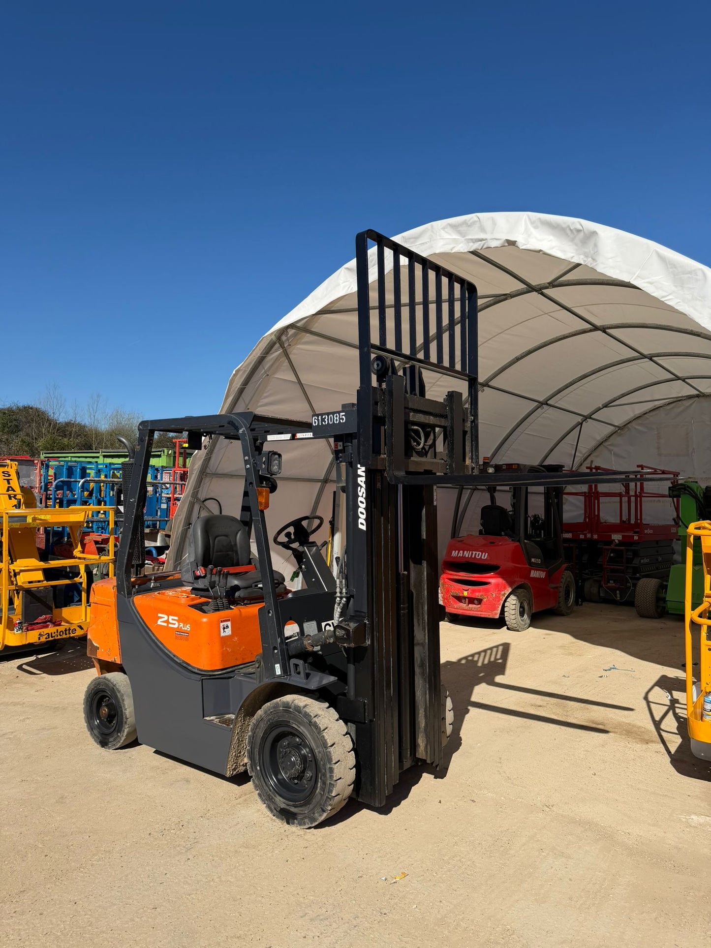 2020 1517h Doosan D25GP Diesel Forklift Triple Mast Counterbalance (Toyota, Hyster, Linde)