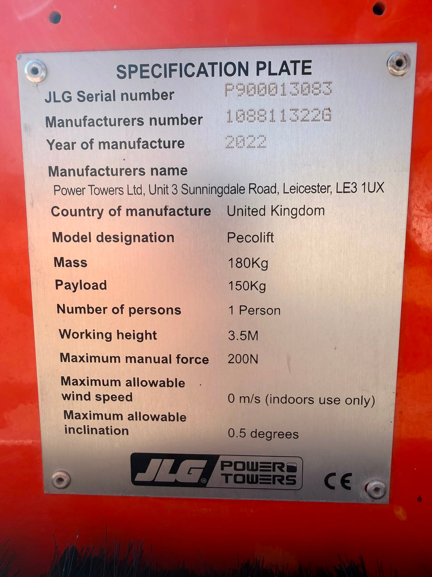 2022 Peco Lift Power Tower Scissor lift (JLG, Genie, Skyjack, Snorkel, JCB)