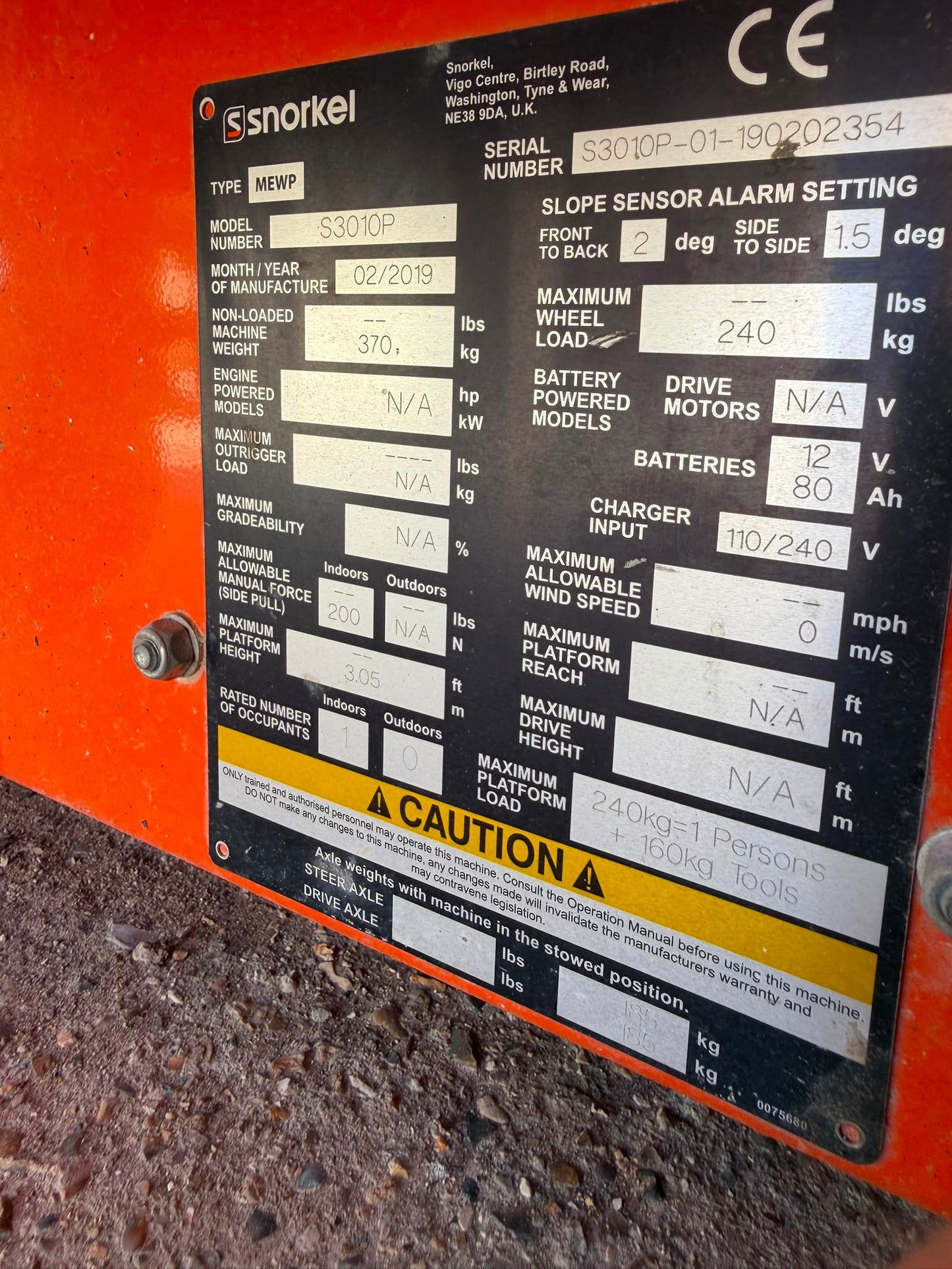 2019 Snorkel S3010P (Scissor lift, Access platform, Skyjack, Genie, JLG, MEWP)